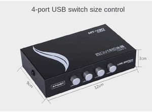 プリンタースイッチ4ポートUSB2.0手動プリンタースキャナー共有スイッチハブ4PC-1スプリッターアダプター4パックUSBA-B - Product Image 4