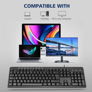 高品质廉价无线键盘2.4G 2.4Ghz USB可充电人体工程学机械办公家用键盘 - Product Image 5