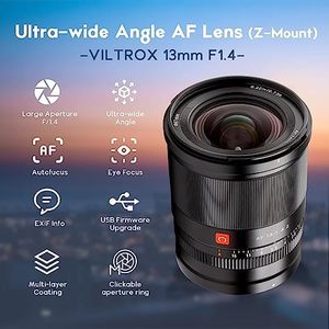 VILTROX 13mm F/1.4 Super Wide Angle Auto Focus APS-C Lens Nik on Z Mount <strong>Cameras</strong> Compatible Z50 Z30 Z6II Z7II Z5 Z6 <strong>Z7</strong> Z8 Z9 ZFC - Product Image 2