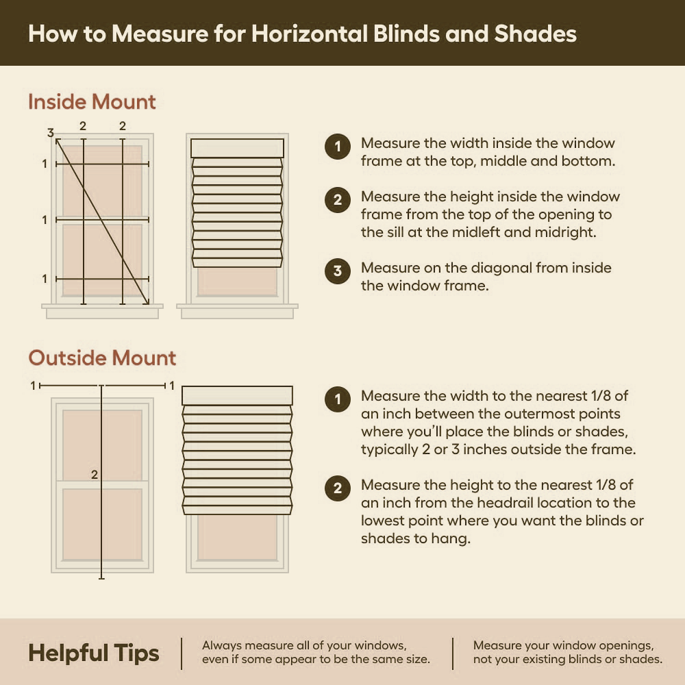 How to Measure for Horizontal Blinds and Shades