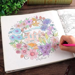 绘图本成人着色书着色手绘秘密花园，小学生绘画着色书 - Product Image 3
