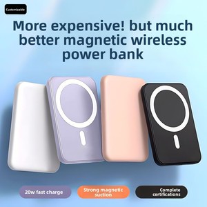 All'ingrosso personalizzabile 20W ricarica rapida LI-Polymer Power Bank Wireless magnetico per Input di tipo C compatibili con vari dispositivi - Product Image 2