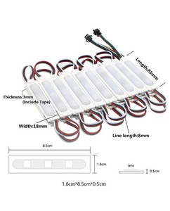 WS2811 5050RGBIC пиксельный модуль с IP65 3LED 0,96 Вт 85*18 мм RGB СВЕТОДИОДНЫЕ модули для рекламных щитов DC 12V/24V - Product Image 2