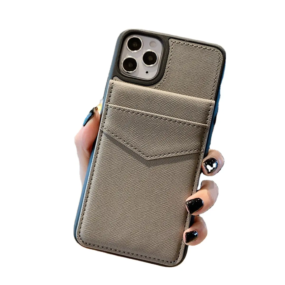 Solid Color PU Leather Phone Case For iPhone 11 12 Pro Max XR XS Max Ultra thin Cover,for i phone 12 case with card holder