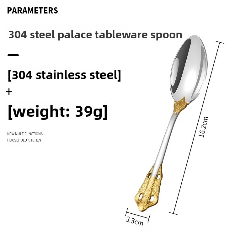 Cuillère à dessert Court - Or et Argent