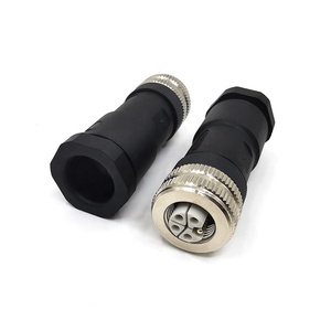 M12-L dişi kablo konektörü, İletişim: 4 + FE, 8.0-13.0mm, ekransız, vidalı kelepçe, IP67, M12 konektörü - Product Image 2