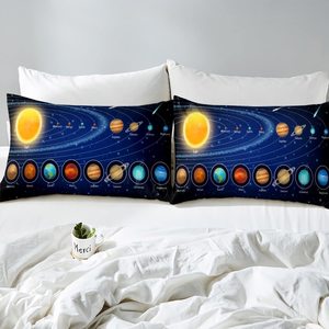 幼児宇宙用ソーラーシステム羽毛布団カバーセット銀河寝具セット宇宙惑星掛け布団カバー天文学キルトカバー - Product Image 5