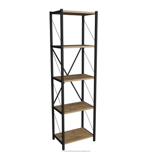 Yaratıcı tasarım 5 katmanlı dar kitaplık çevre dostu dayanıklı çok amaçlı kitaplık Modern tarzı dekoratif kitaplar gösteriliyor - Product Image 2