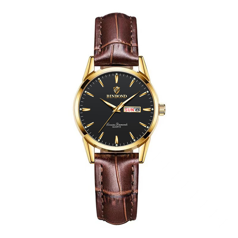 1 cassa nera quadrante oro