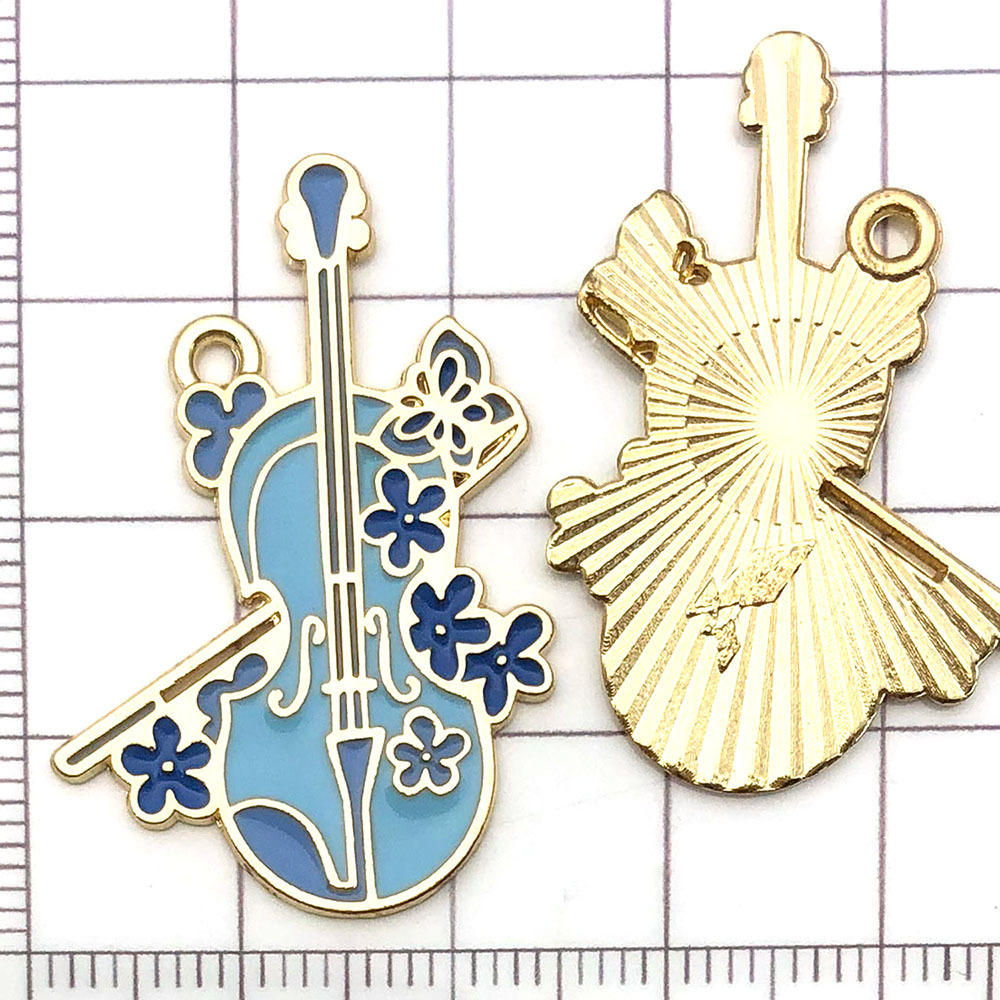 Un violoncelle bleu saupoudré d'huile - 2,4g - 35*24mm - 21165