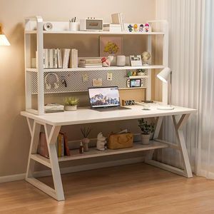 Modern Desktop <strong>computer</strong> desk home with bookshelf Temporary Office Desk <strong>Notebook</strong> Desktop Simple Home Office Desk - Product Image 1
