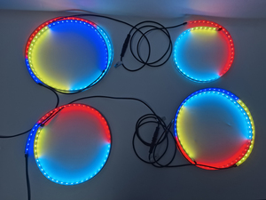 Rüya renk akış serisi RGB LED Underglow işık kiti 4 adet su geçirmez dış araba ışık APP kontrol 12V evrensel 180 ışın yeni - Product Image 5