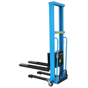 High Quality Portable Electric Self <strong>Loading</strong> <strong>Automatic</strong> <strong>Unloading</strong> Hand Hydraulic Pallet Lift Stacker 1ton - Product Image 5
