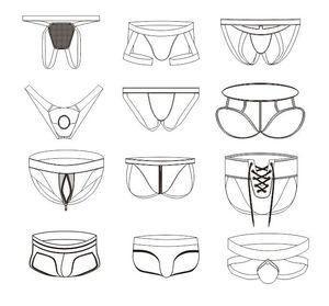 تصميم حزام رياضي رجالي مفتوح الظهر ملابس داخلية مثيرة محبوكة الدببة ملابس داخلية مثيرة ثونجس تنفس الرجال مثلي الجنس حزام رياضي - Product Image 4