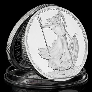 Moneta d'argento commemorativa britannica stile impero e tema regina Souvenir regalo medaglia artigianale - Product Image 4