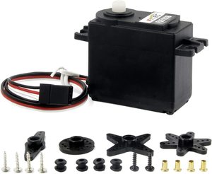 Feetech FS5103B 180 Grad 6V 3KG PWM Standard größe Kunststoff-Getriebe kern motor Analoges <span class=keywords><strong>Servo</strong></span> für Roboterarm Auto-Bildungs roboter