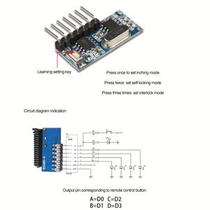 Drahtloses 433-MHz-HF-Modul Empfänger Fernbedienung Empfänger modul für Fernbedienung - Product Image 6