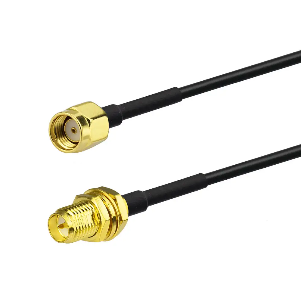 Câble coaxial d'extension en queue de cochon RG174 RP sma mâle femelle mcx mmcx fakra RG316 lmr200 lmr400 antenne de connexion à faible perte sma cabl