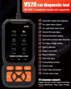 OBD2フル機能V520 OBDIIコードリーダーElm327カー診断ツール12V OBDカースキャナー - Product Image 3