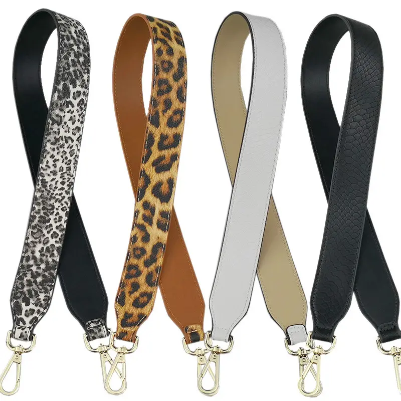 90cm leopard animal pattern adjustable DIY hand bag leather shoulder strap