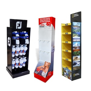 定制零售Pos纸板产品地板展示架瓦楞纸板展示架搁板 - Product Image 1
