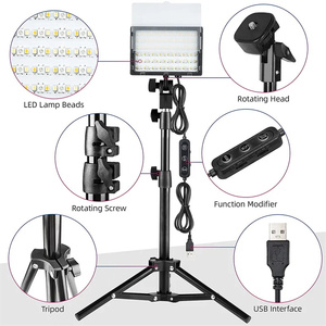 <strong>LED</strong> Video Light <strong>2</strong> Piece Set ,USB Photography Light with Mini Tripod for Photography/Gaming Live Streaming/Zoom Calls/Video Live - Product Image 2