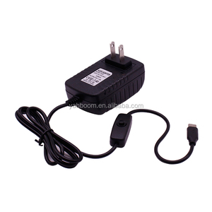 Yahboom Typ C 5V 3A Schwarz Netzteil adapter Für Raspberry Pi 4B und Pi 400 mit Schalter taste - Product Image 1