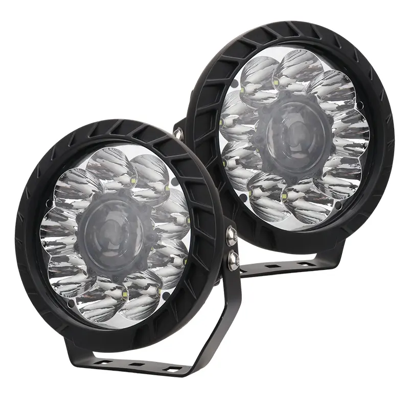 Süper parlak 60W 7 inç 5 inç yuvarlak Led İş işık lazer Led sürüş işık araba kamyon Jeep Wrangler Off road için far