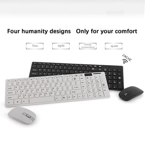 ノートパソコン英語の組み合わせのための新しい黒と白のワイヤレス光キーボードとマウスセット - Product Image 4