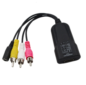 Caja Convertidora de vídeo HDMI-compatible con adaptador AV, miniconvertidor de vídeo HD HDMI-c a RCA AV/CVSB L/R, 1080P HDMI2AV, compatible con salida NTSC PAL - Product Image 1