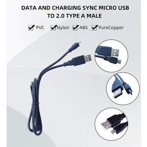 คอมพิวเตอร์โทรศัพท์มือถือ USB 2.0เชื่อมต่อสายเคเบิลข้อมูล Micro Usb - Product Image 6