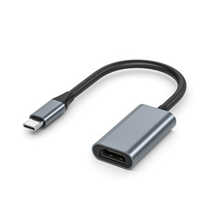 Convertidor USB C macho a HDTV hembra de 20CM 4K 30Hz tipo C entrada HD MI salida Cable de Audio en gris para computadora portátil chaqueta de PVC - Product Image 1