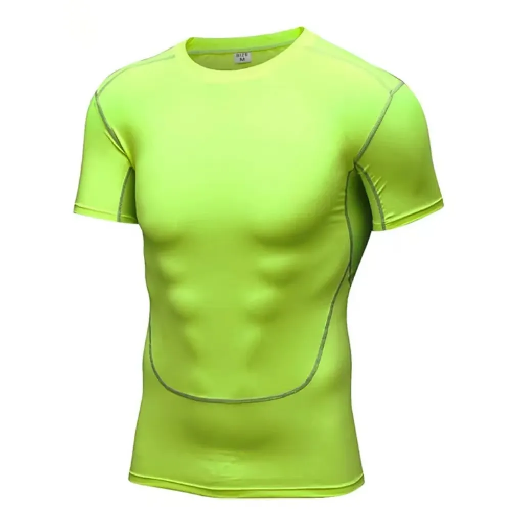 Venta al por mayor Camisetas de manga corta para hombre Camiseta de poliéster Gimnasio Deportes Athletic Running Wear Camisetas