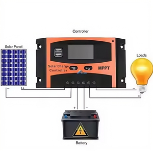 AT60 50A 12/24V AUTO Controlador de carga solar PWM Producto de alta eficiencia para sistemas solares - Product Image 4