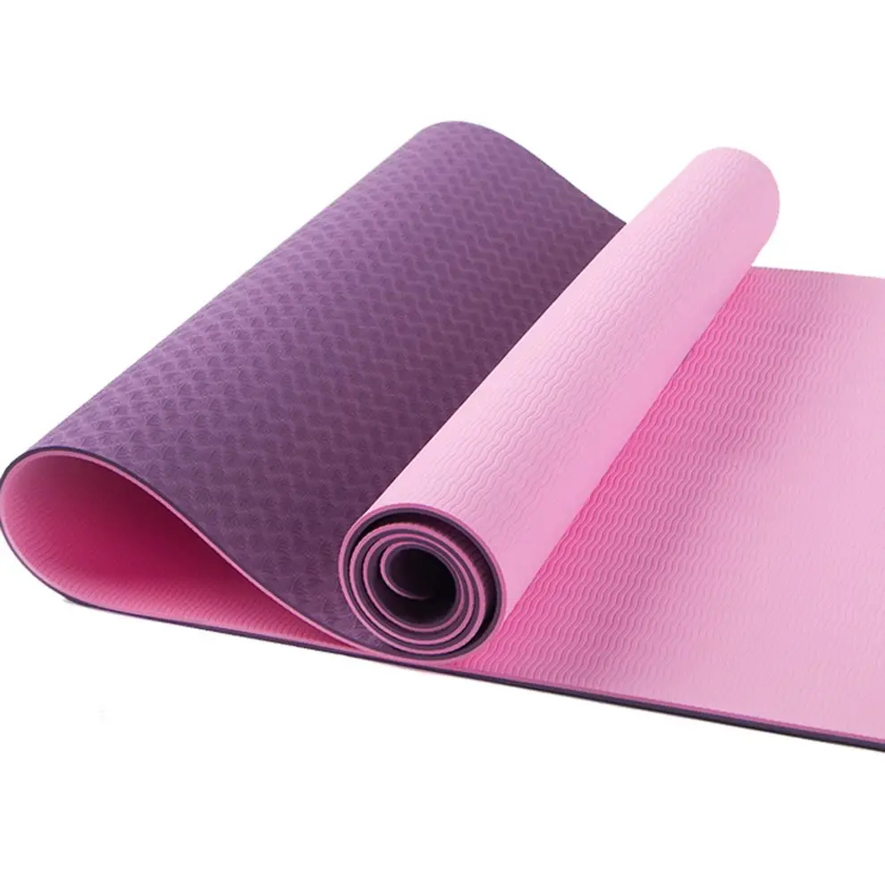 High Quality Eco Friendly Large Size Hot Yoga Mat Floor Exercises TPE Yoga Mat with Carrying Straps
