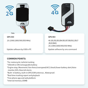 Coban 403A Tarjeta Sim Remota Voz Pickup Auto Gps Trackers con micrófono Dispositivo de seguimiento de alerta de exceso de velocidad - Product Image 4
