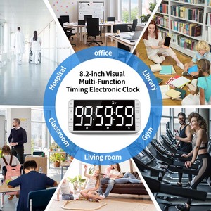 Großbild-Countdown-Timer für Besprechungen und Präsentationen Einfach zu lesende LED-Anzeige Batterie betriebener Klassen zimmer-Timer - Product Image 1