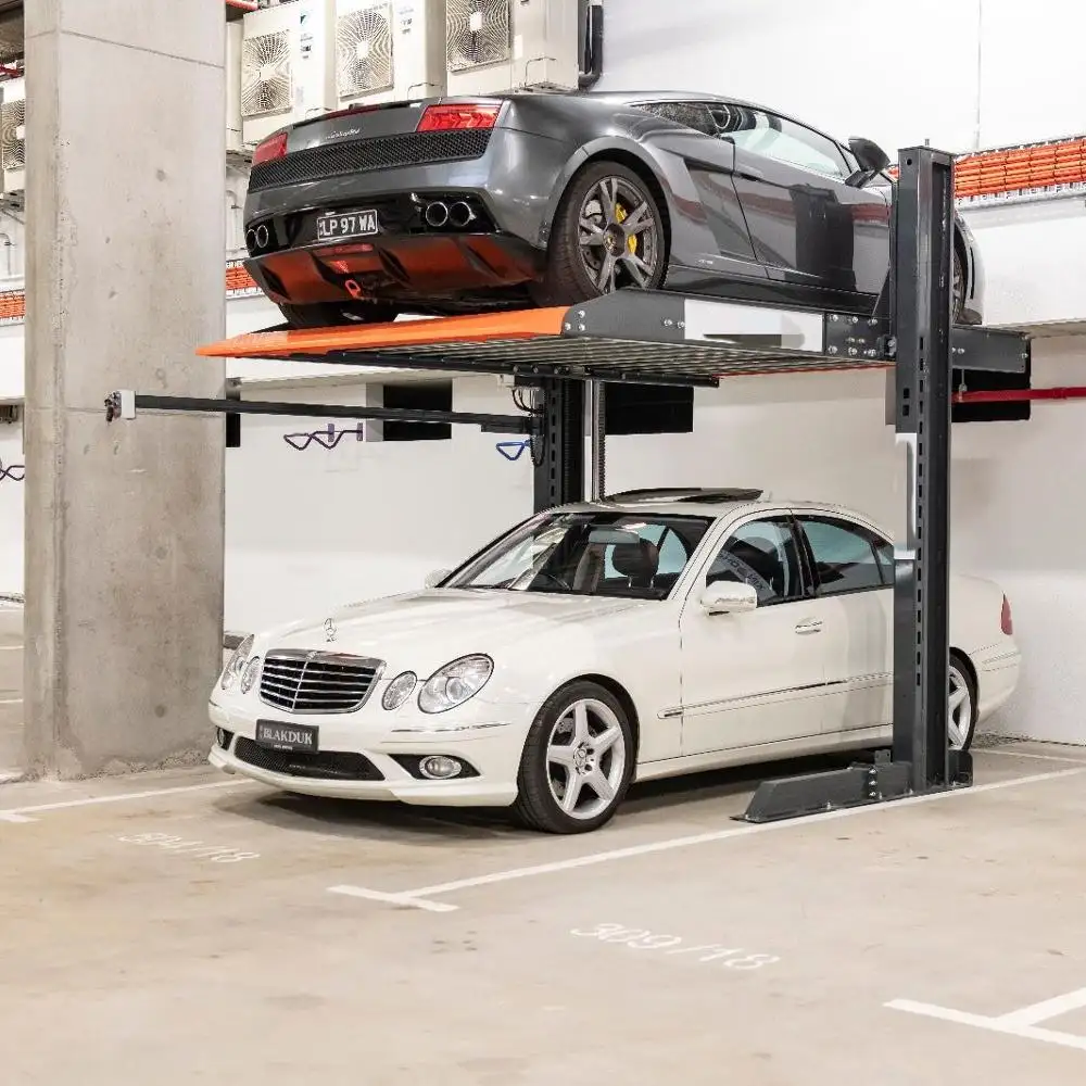 Ascenseur de parking pour voiture à deux poteaux Garage pour la maison utilisant le système de stationnement automatique Hydro-park Ascenseur de voiture à deux poteaux