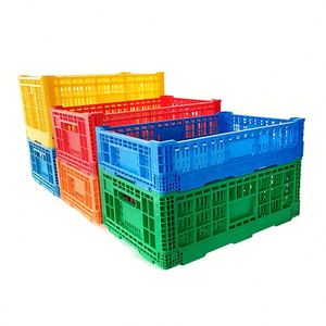 High-quality Folding Shopping <strong>Crate</strong> <strong>Stack</strong> <strong>and</strong> <strong>Nest</strong> Plastic Foldable <strong>Crate</strong> for Fruit Vegetable Farm Storage Shipment