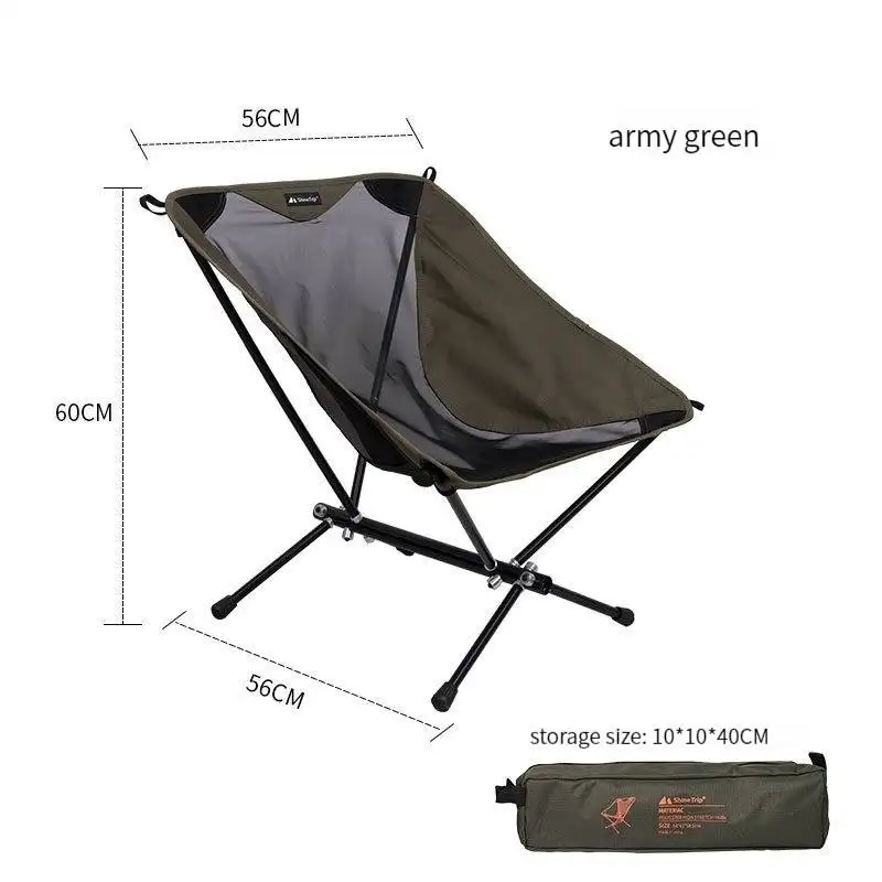 Silla de acampada plegable ultraligera, asiento de mochilero con bolsa de transporte, equipo de acampada, senderismo, pesca, playa, concierto, Picnic