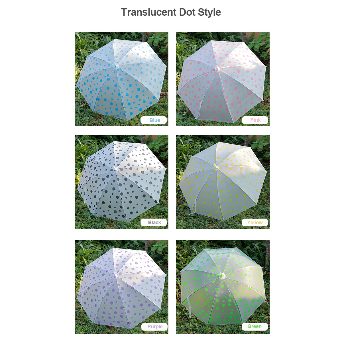 Customized color--translucent polka dot style