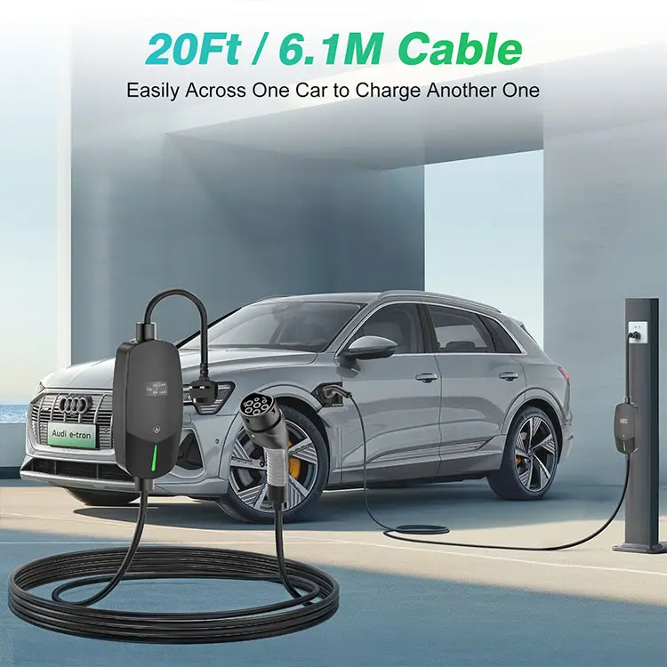13 ampères Type 2 AC technologie avancée bas prix de gros compétitif personnalisé EV chargeur de voiture portable avec prise pour le Royaume-Uni