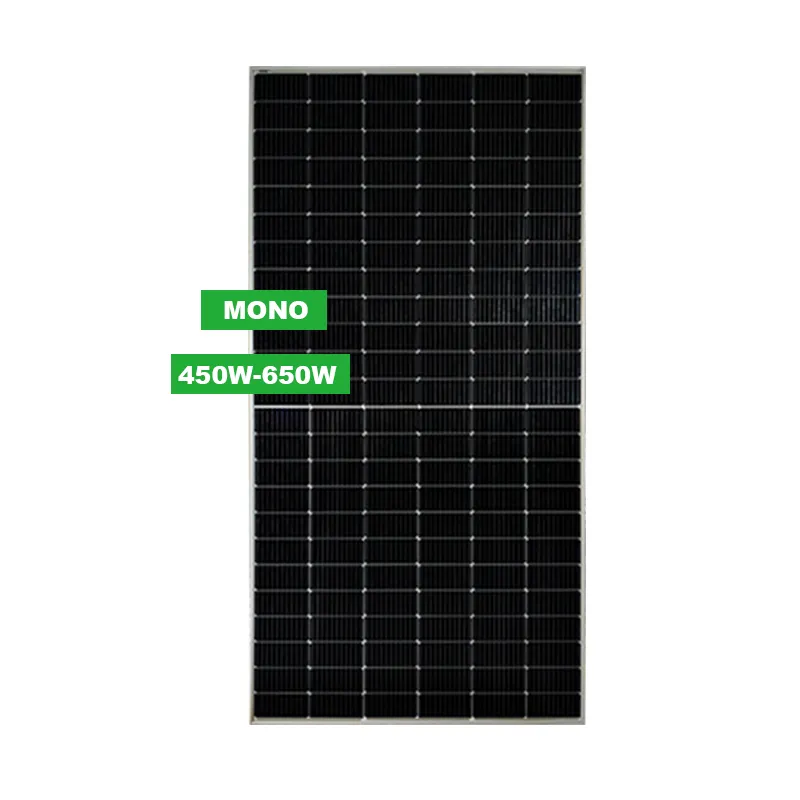 Painel solar de 450w 550w 650w popular, todos os painéis solares pretos com preço mais barato