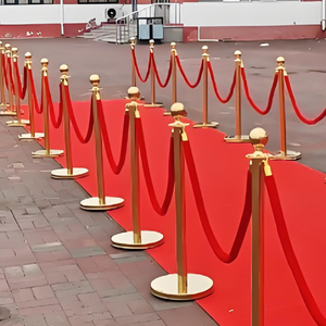 ราวกั้นจราจรแบบยืดหดได้สำหรับห้างสรรพสินค้าราวควบคุมฝูงชนเชือกกำมะหยี่สีแดงปรับแต่งได้ - Product Image 5