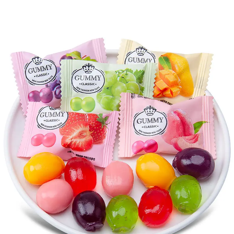 Yabo – bonbons doux à saveur de Fruit 500g en vrac, vente en gros, sucre QQ, haute beauté, fruits mélangés, bonbons, collation