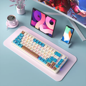 Teclado Anti-ghosting 60% intercambiable en caliente 68 teclas 2,4G inalámbrico BT Mini Rgb interruptor verde Teclado mecánico para juegos para computadora - Product Image 6