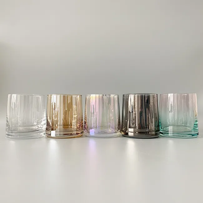 Barattoli di candela di vetro grigio chiaro unici vuoti di lusso 8oz 10 oz candela di vetro vaso 250ml 300 ml vaso di vetro per candela profumata