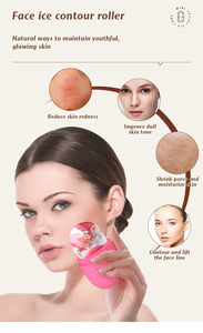 Penjualan terlaris 2025 ukuran Mini silikon pendingin Kecantikan es pijat wajah <span class=keywords><strong>Logo</strong></span> kustom rol es perawatan wajah rol dunia es - Product Image 5