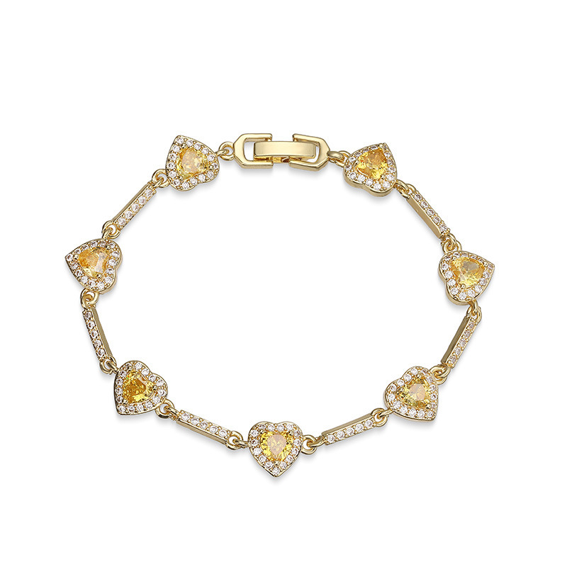 Bracciale in oro giallo con diamanti