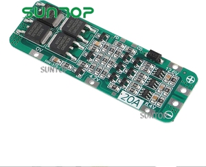 3S 20A BMS 18650 Li-ion lityum pil şarj cihazı modülü BMS koruma levhası PCB 11.1V 12V 12.6V modülü üzerinde deşarj/aşırı - Product Image 1